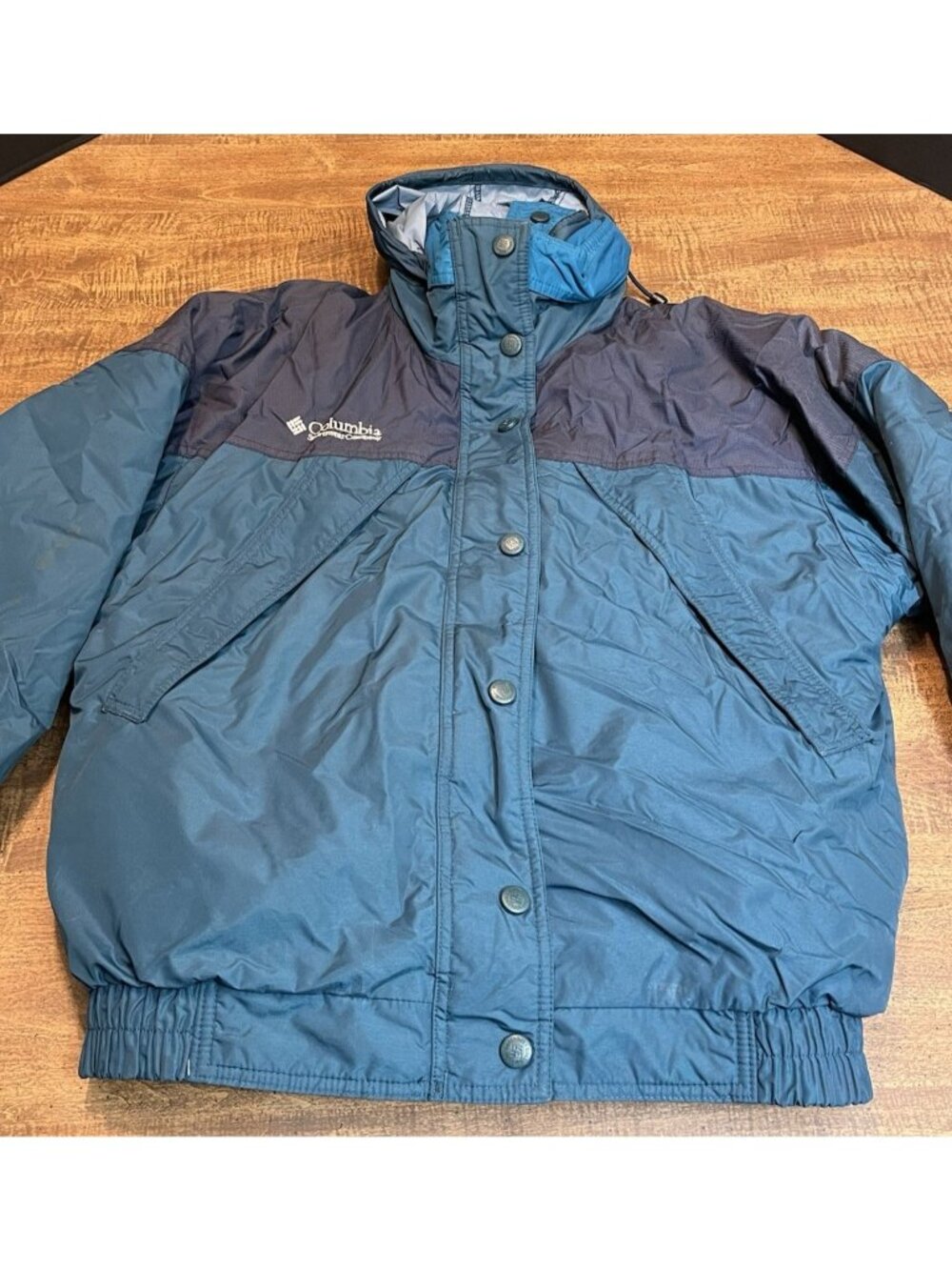 Vintage Columbia Ski Jacket 3-in-1 Interchange Blue-Green Women's Small 90s Y2K